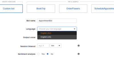 Creating a sophisticated conversational experience using Amazon Lex in Australian English