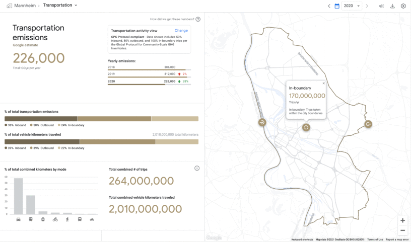 Reducing city transport emissions with Maps and AI